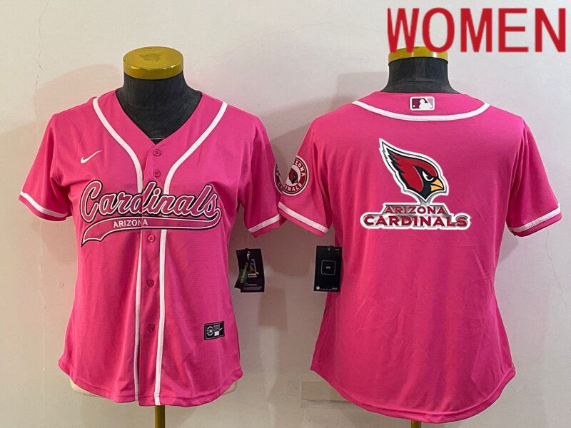 Women Arizona Cardinals Blank Pink 2022 Nike Co branded NFL Jerseys->cincinnati bengals->NFL Jersey
